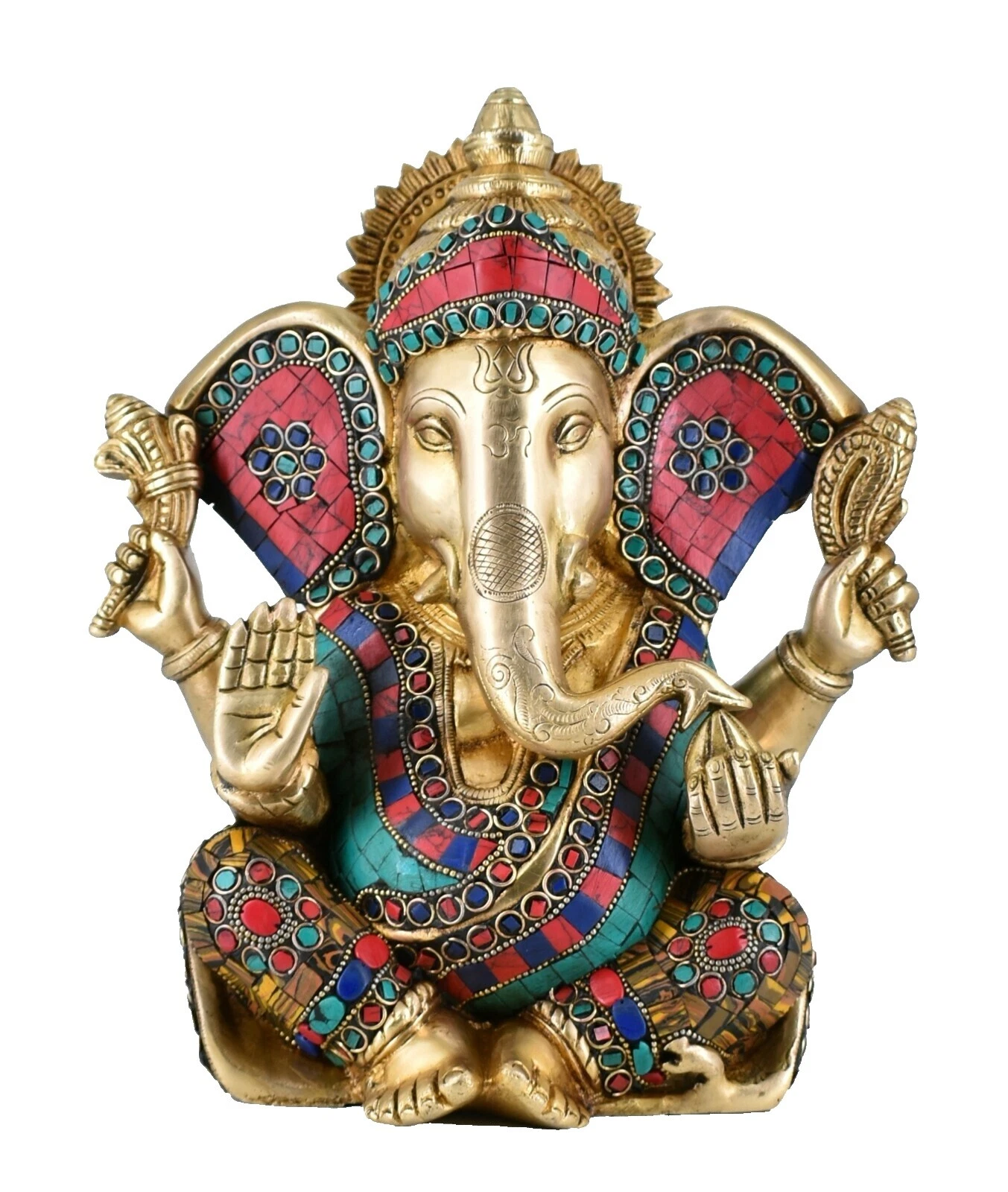 Adornos de estatuas de piedra blanca