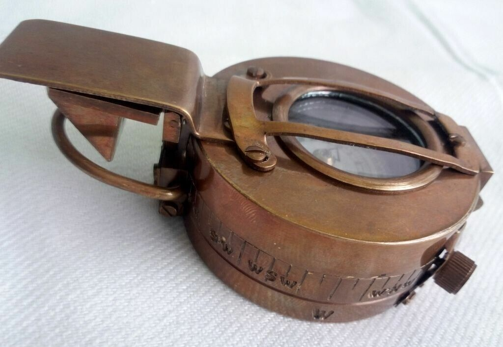 Bussola Tascabile Militare Britannica Ww2 Mark Iii Prismatica - Foto 6