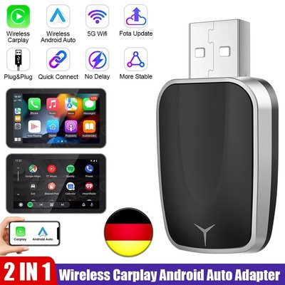 2 in 1 Wireless CarPlay Adapter USB BT Dongle Box Für Apple CarPlay Android Auto