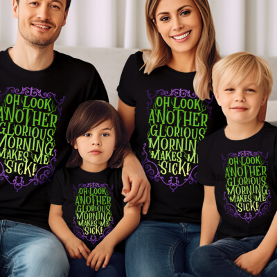 T-Shirts Glorious Morning Hocus Pocus Sanderson Schwestern Halloween Familie #H
