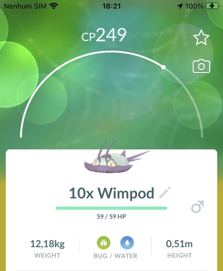 10x Wimpod Pokemon Trade GO Pokémon Not Shiny Lucky Chance Golisopod Gen7 Alola