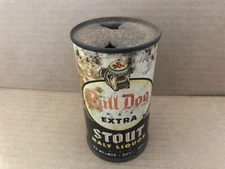 #7 Vintage BULL DOG Extra Stout Malt Liquor Flat Top Beer Can (AS-IS)