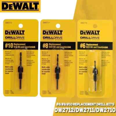 DEWALT DW2710 DW2711 DW2712 Ersatzbohrer Set #6 #8 #10 Senker