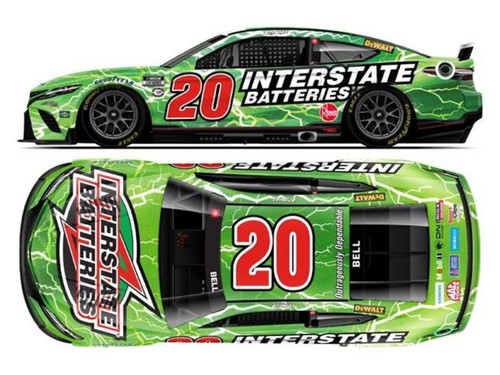 NASCAR DECAL #54 INTERSTATE BATTERIES 2023 TOYOTA CAMRY TY GIBBS 1/24 - Picture 7 of 9