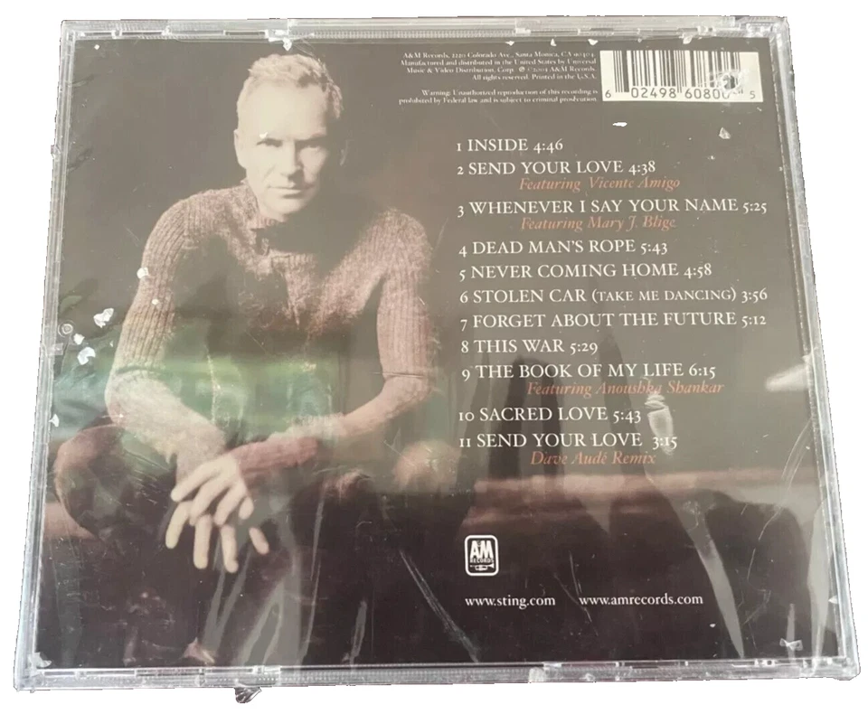 Sacred Love by Sting CD, Sep-2003, 2 Discs, NEW - Image 2 of 2
