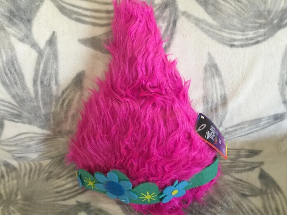 Sombrero de Amapola Trolls Gira Mundial Princesa Amapola Pelo Disfraz Peluca Halloween Cumpleaños Foto 2 de 4