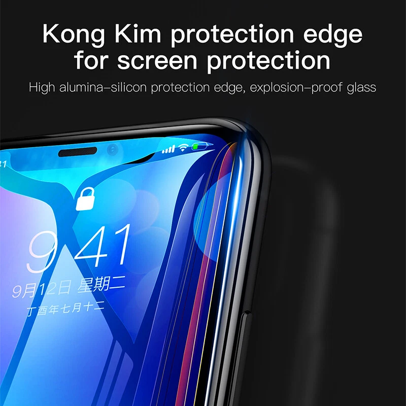 For iPhone X XS 0.3mm 9H Diamond Anti-Blue Light Tempered Glass Film - Image 2 of 4