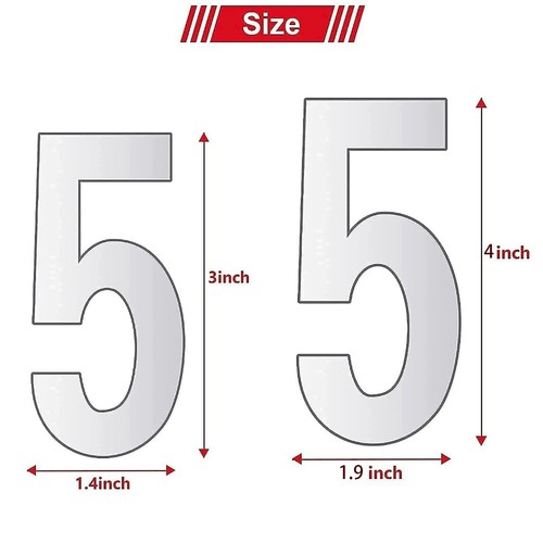 Reflective Mailbox Numbers Stickers Self Adhesive Digital Stickers - Picture 2 of 15