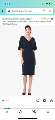 dress the population amazon Dress the Population Women's Corey Plunging Mix Media Cap Sleeve A-line Midi Dress Dress, Black, XXS at Amazon Women's Clothing store