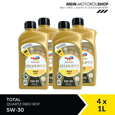 Total Quartz Ineo RCP 5W-30 Motoröl Peugeot PSA B71 2290 4x1 Liter = 4 Liter