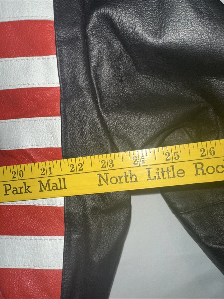 Blusa de cuero Michael Hoban años 90 estrellas y rayas tipo L vintage para hombre Foto 4 de 4