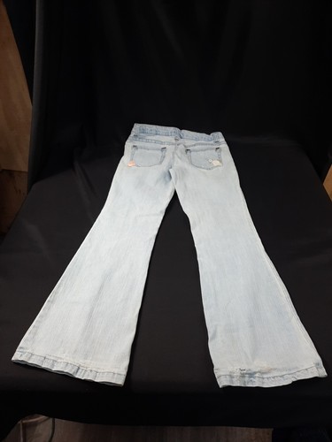 Womens LEI Ashley Trouble Patched Distressed Flare Jeans Size 13 Millennial Y2K - 第 7/12 張圖片