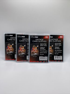 #ad Ultra Pro Penny Card Soft Sleeves 4 Packs of 50 200 for VINTAGE Sized Cards $8.95