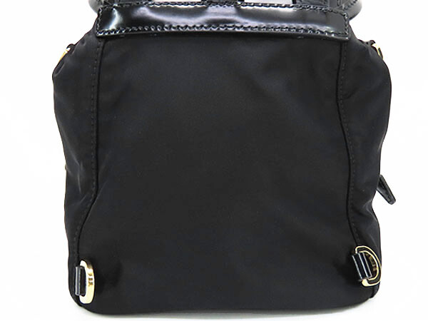 【PRADA】最新作★Re-Nylon xレザー Small バッグ 新作【PRADA】リボン付 Re-Nylon xナッパレザー ミニバッグ