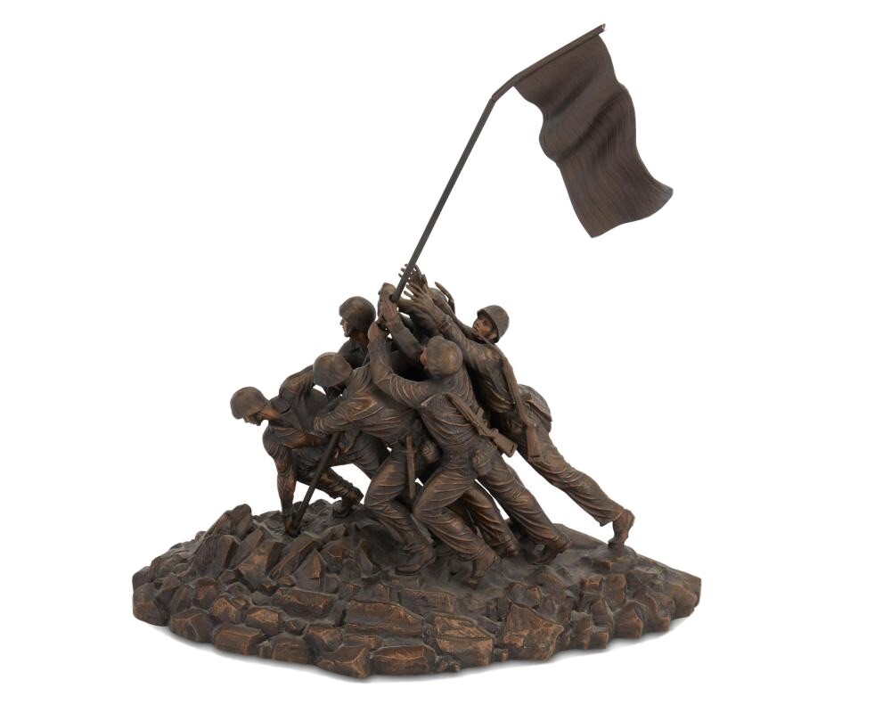 FRANKLIN MINT IWO JIMA BRONZE STATUE BY FELIX DE WELDON | eBay