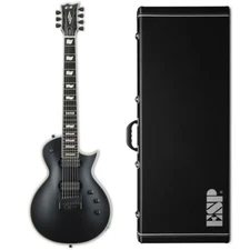 ESP E-II Eclipse-7 Evertune Black Satin EC 7-String Electric + Case - B-Stock