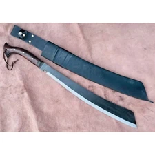 Custom Handmade Carbon Steel Blade Survival Machete Sword |Hunting Sword Camping