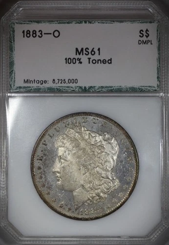 1883 O Morgan Dollar $1 - PCI MS++ DMPL Cameo Fields - Toned Surfaces! #188