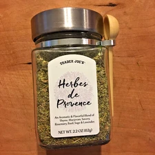 Trader Joe's Herbes de Provence. Flavorful Blend of 7Herbs in Sealed Jar w/Spoon