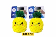 Limpiador de pantalla de piña de felpa teléfono computadora tableta 4" lote de 2 NUEVO