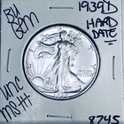 1939 D BU GEM LIBERTY WALKING SILVER HALF UNC MS+++ U.S. MINT RARE COIN 8745