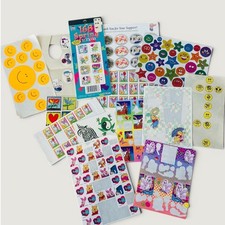 Vintage 90s Disney Sticker Lot Winnie Pooh Lisa Frank Teacher Reward Scrapbook