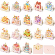 18Pcs Birthday Cards, Happy Birthday Cards Bulk with Envelopes, Assorted Birt...