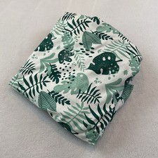 The Peanutshell Crib Sheet Bedding Green Botanical Leaves Fitted Baby Infant