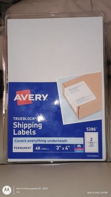PARTIAL Pkg Avery #5286 Shpng Labels Laser/Inkjet 3''x4'' White - Estate