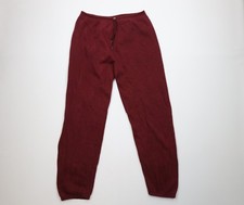 Vintage 70s Streetwear Mens Large Faded Blank Gusset Sweatpants Joggers Red USA