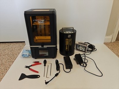 USED ANYCUBIC Photon Mono SE LCD 3D Printer w/ Accessories & UV Curing Machine