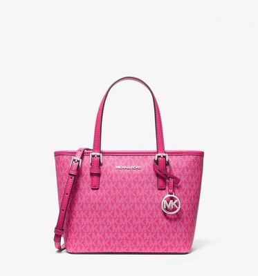 Michael Kors XS Carry All Jet Set Travel Bag for Women - Dragon Fruit