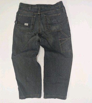 親*人様 00s OLD NAVY painter wide black pan Vintage Y2K Baggy Wide Leg Old Navy Painters Jeans Dark Wash