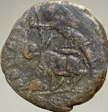 Ancient Roman Coin Battle Scene 348-350 AD Emperor Constantius II Genuine