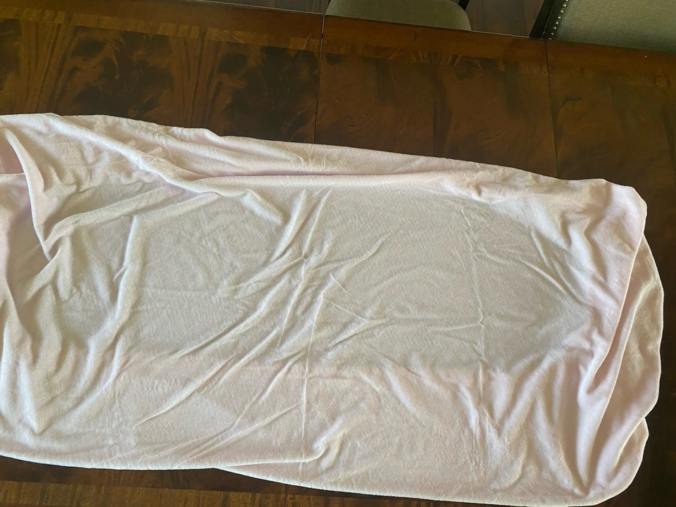 Pottery Barn Kids Pink Fitted Baby Crib Sheet Fleece Plush Soft Infant Nursery - Image 2 of 4