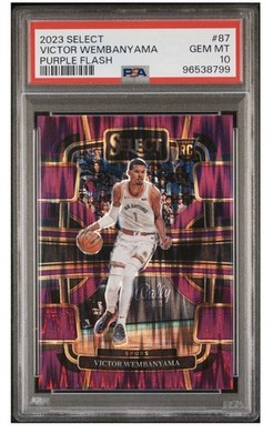 Panini Select Victor Wembanyama Purple Flash Prizm #87 /175 Spurs RC PSA 10