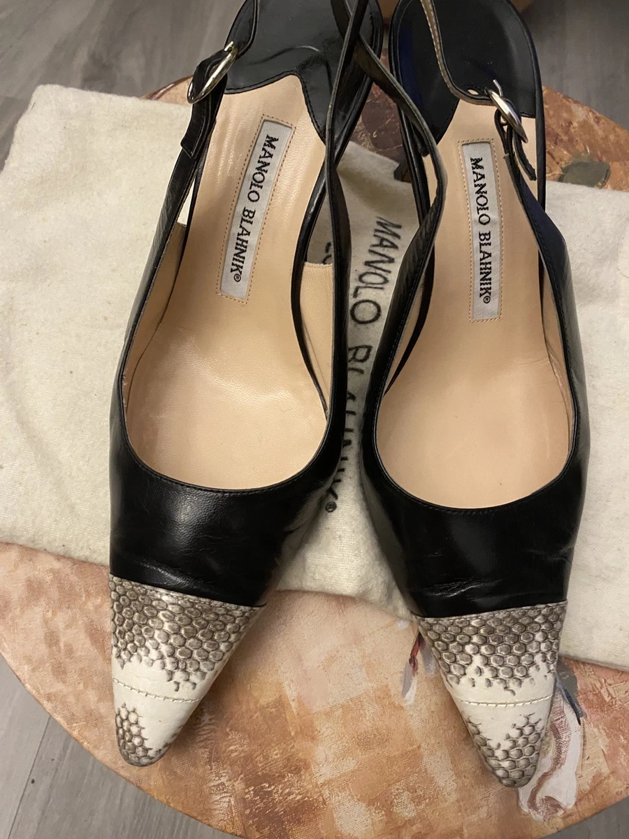 Manolo Blahnik Snake Slingback Heels for Women for sale | eBay