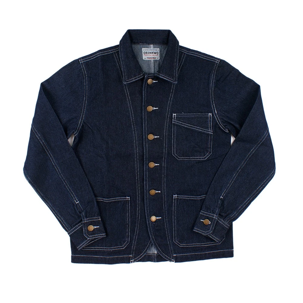 Men's Work Coat Denim Jacket Vintage Casual Coat Motorcycle Jacket Top Retro