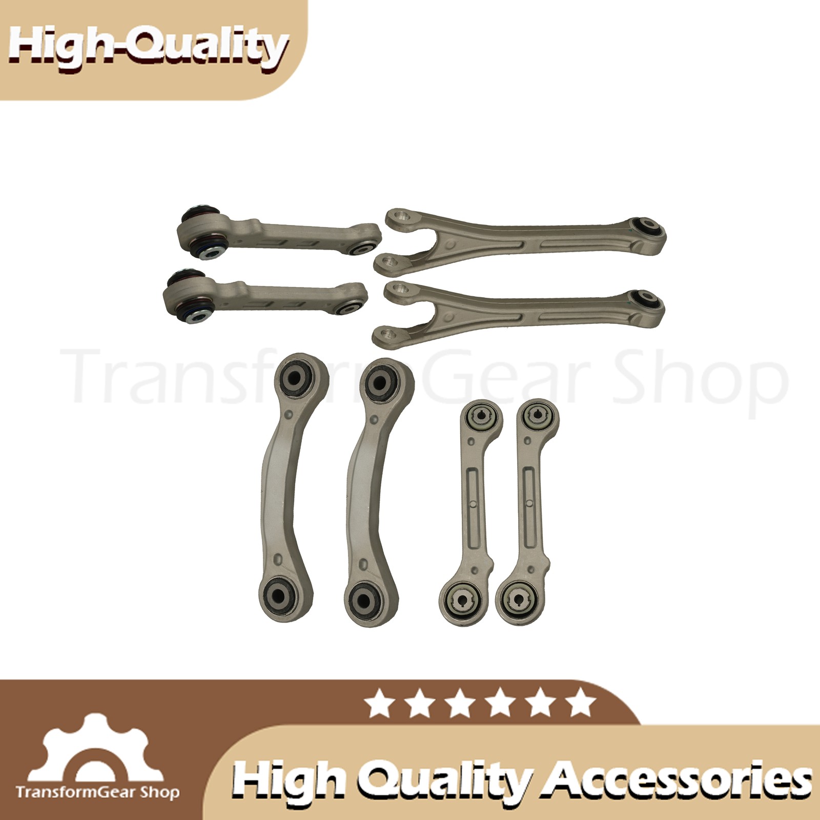 8PCS For 2017+ Maserati Levante Rear Suspension Control Arm Kit