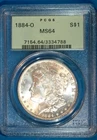 1884-O U.S. MORGAN SILVER DOLLAR - KM#110 - PCGS SLABBED - MS64