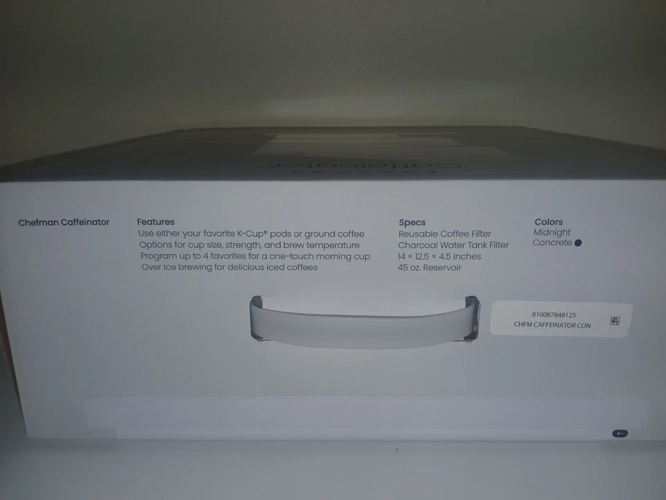 New!! Chefman Caffeinator Single Serve Coffee Maker. Kcups. Hot & Iced Options - Image 3 of 4