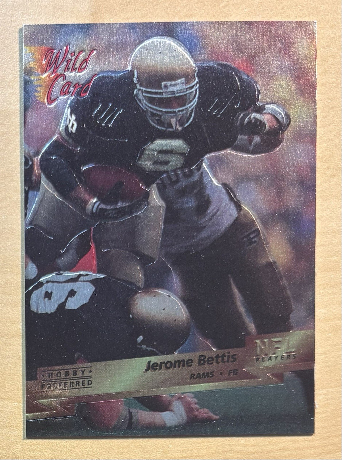 Jerome Bettis 1993 Wild Card EMBOSSED Rookie Card #159