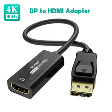 MT-VIKI DP to HDMI Adapter 4K Display Port Male to HDMI Female Cable Converter