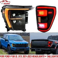 2Set LED Headlight + Tail Lights For Ford F150 XL STX 2021-2023 Lamps Assembly