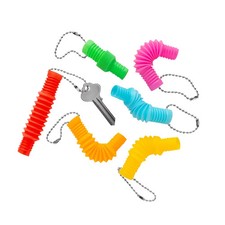 Fun Express Mini Pull-Tube Stretching Plastic Keychains, 2 1/4" Bulk 48 Pieces