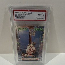 1992-93 Topps Stadium Club Beam Team Insert #1 Michael Jordan PSA 9
