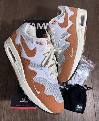 Size 10 - Patta × Nike Air Max 1 Monarch Grey Orange DH1348-001 Mens (Worn Once)