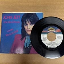 45 rpm Vintage 7” Vinyl Single Record Jukebox Joan Jett I Love Rock & Roll
