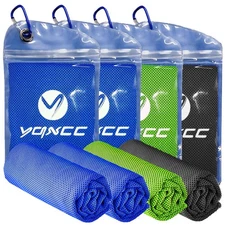 4 Pack Cooling Towel 47"x12" Ice Cool for Neck Microfiber Soft Breathable Chi...
