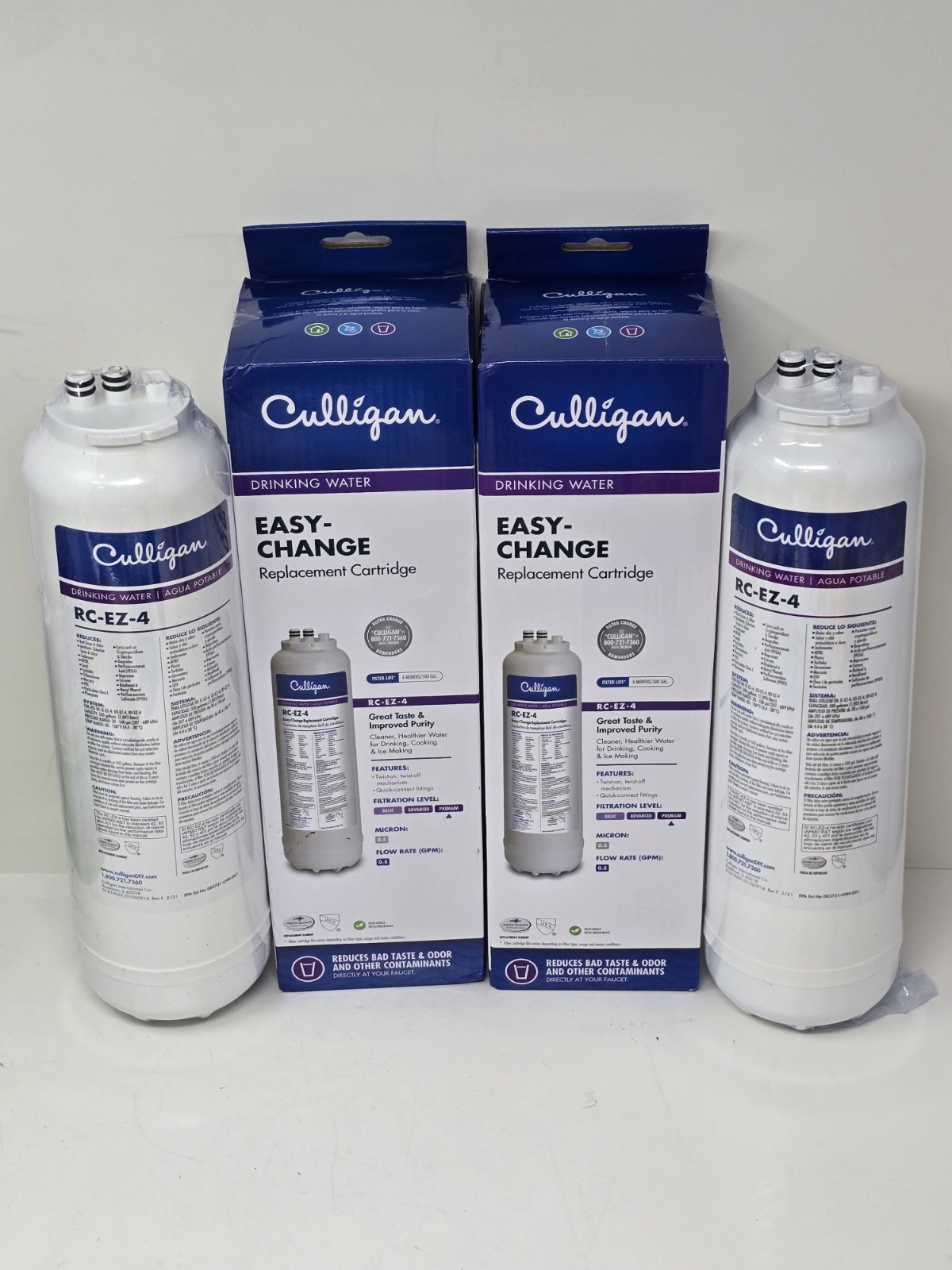 2x Culligan RC-EZ-4 Easy-Change Premium Water Filtration Rep